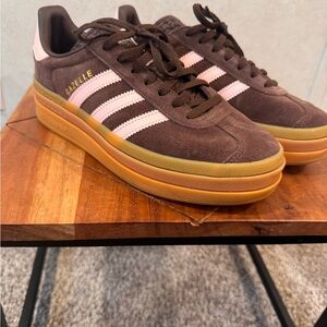 Adidas Gazelle Women's Brown and Pink Sneakers